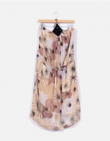 HOSS INTROPIA  -  VESTIDO ES TONOS MARRONES CON ESTAMPADO FLORAL 